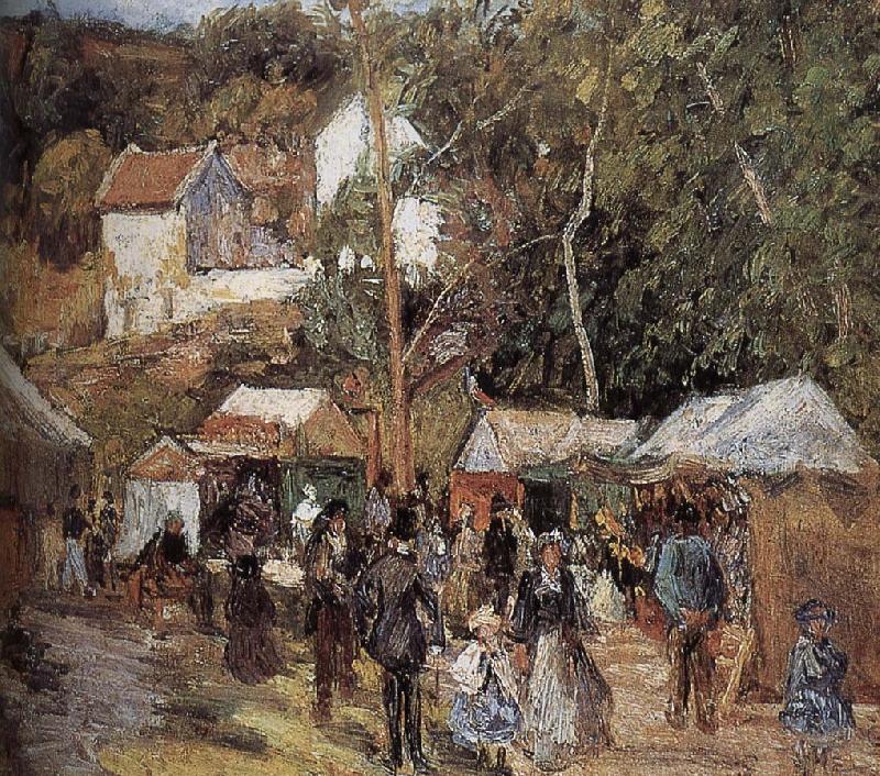 Camille Pissarro Metaponto market near Watts china oil painting image